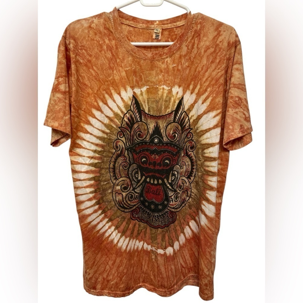 Bali Orange Tie-Dye Graphic T-Shirt